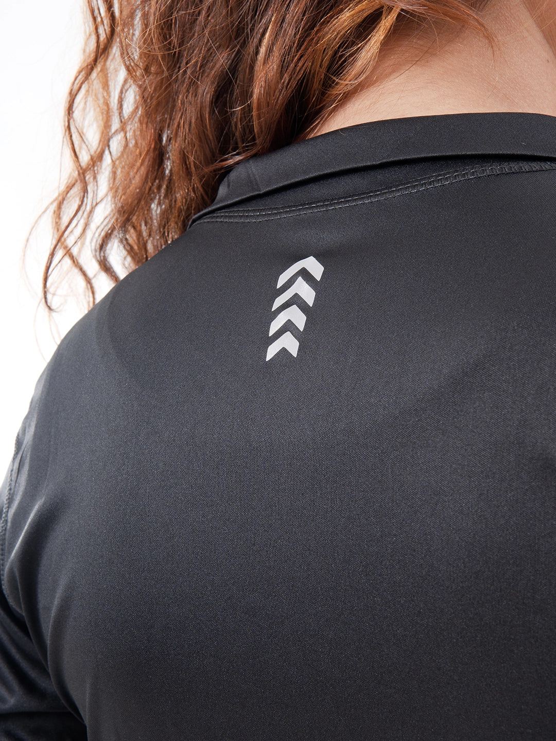 Buzo Manga Larga para running de Mujer Rolling Pro - Negro