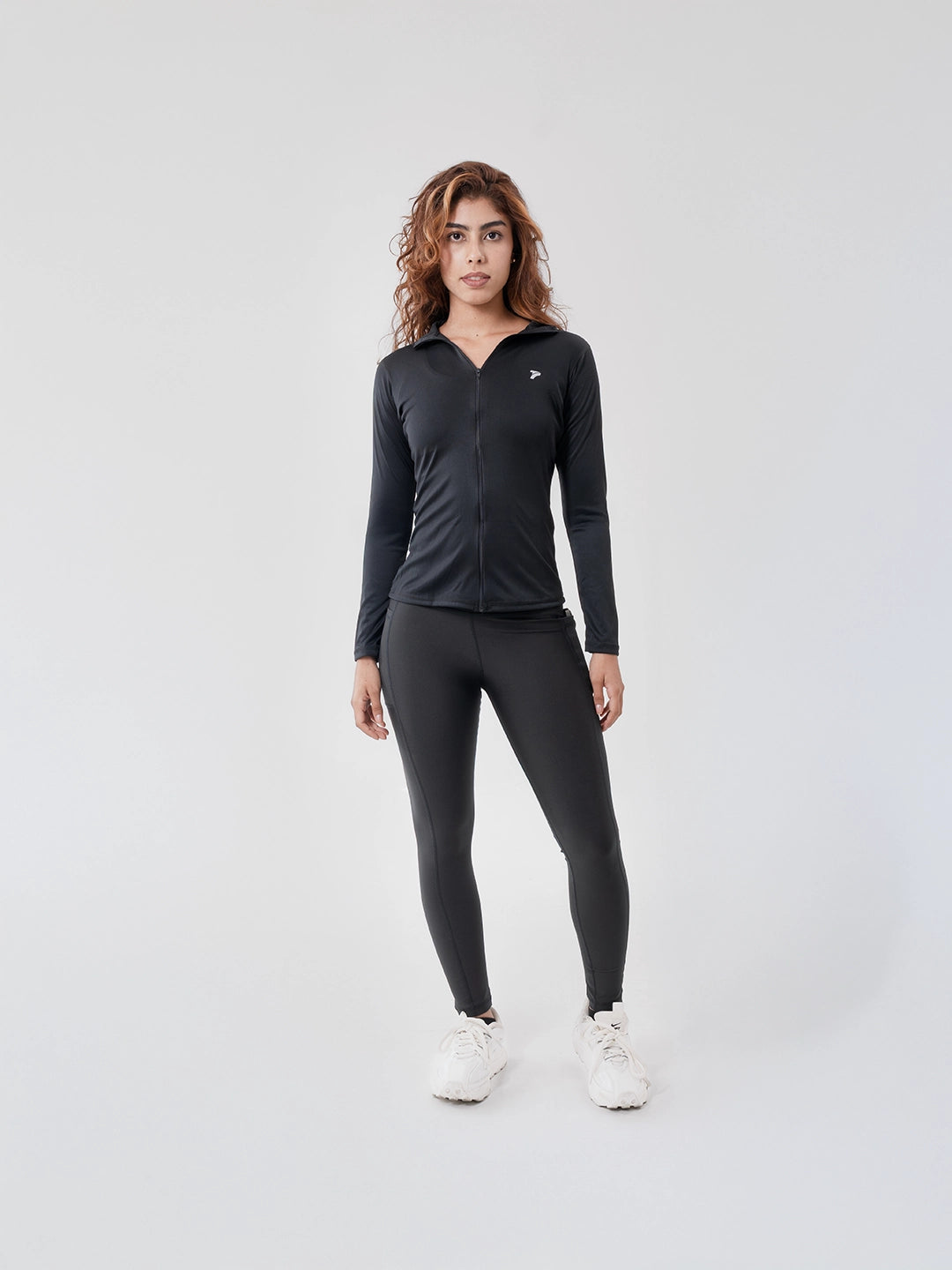 Buzo Manga Larga para running de Mujer Rolling Pro - Negro