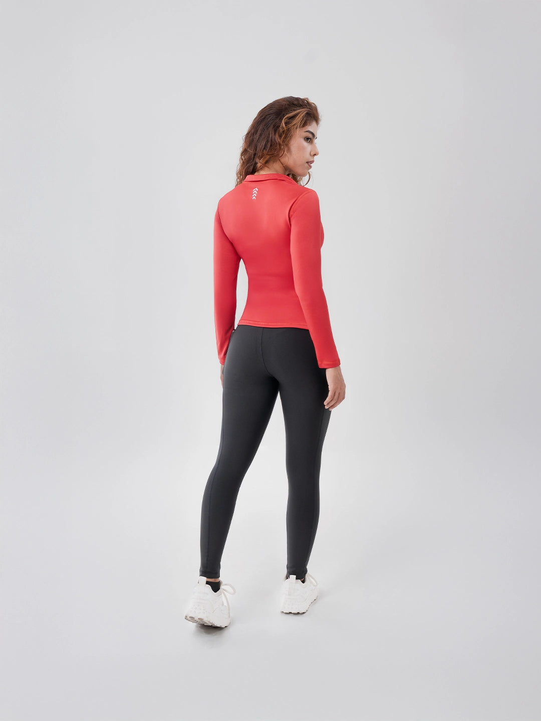 Buzo Manga Larga para running de Mujer Rolling Pro - Rojo