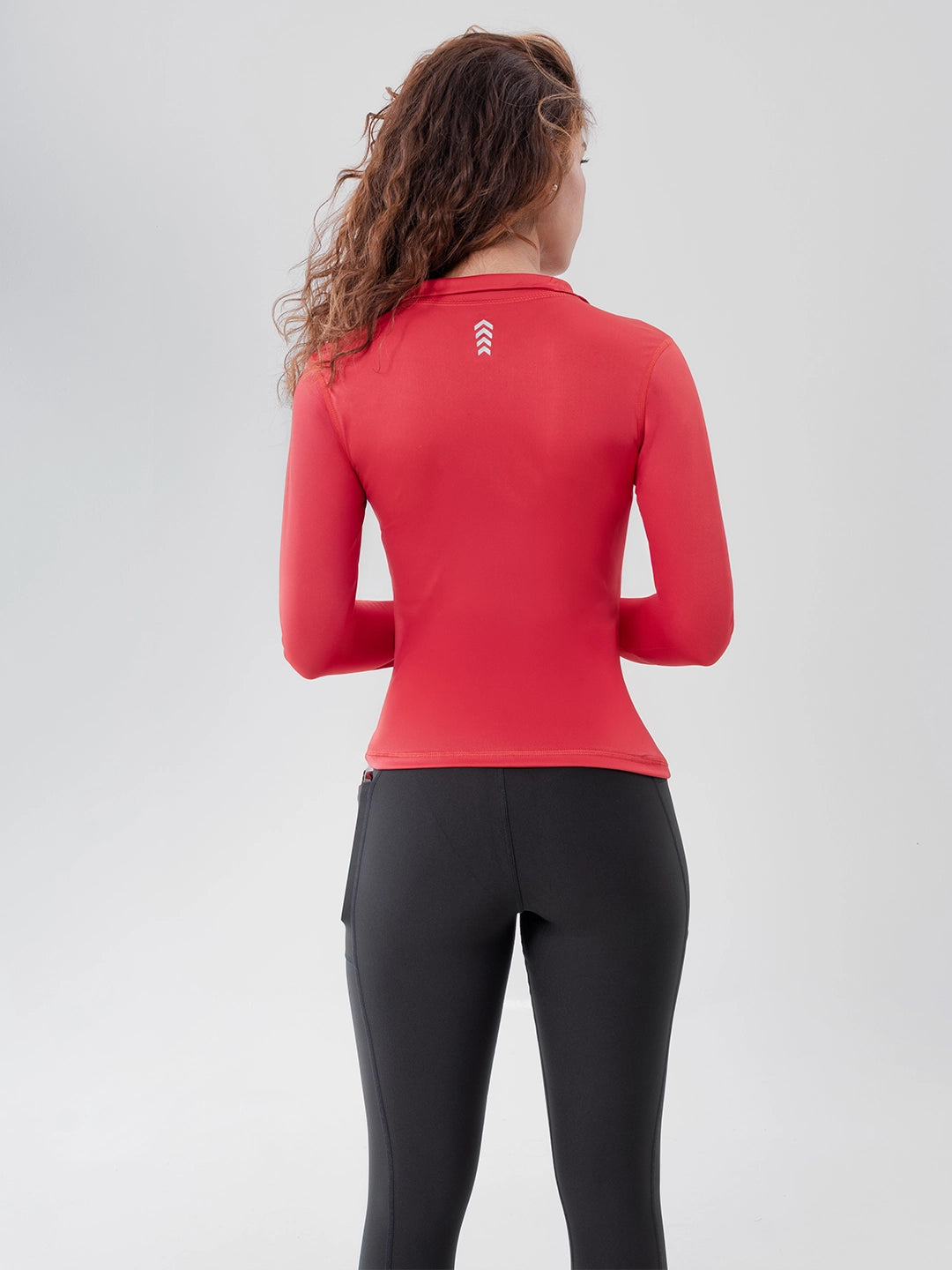 Buzo Manga Larga para running de Mujer Rolling Pro - Rojo