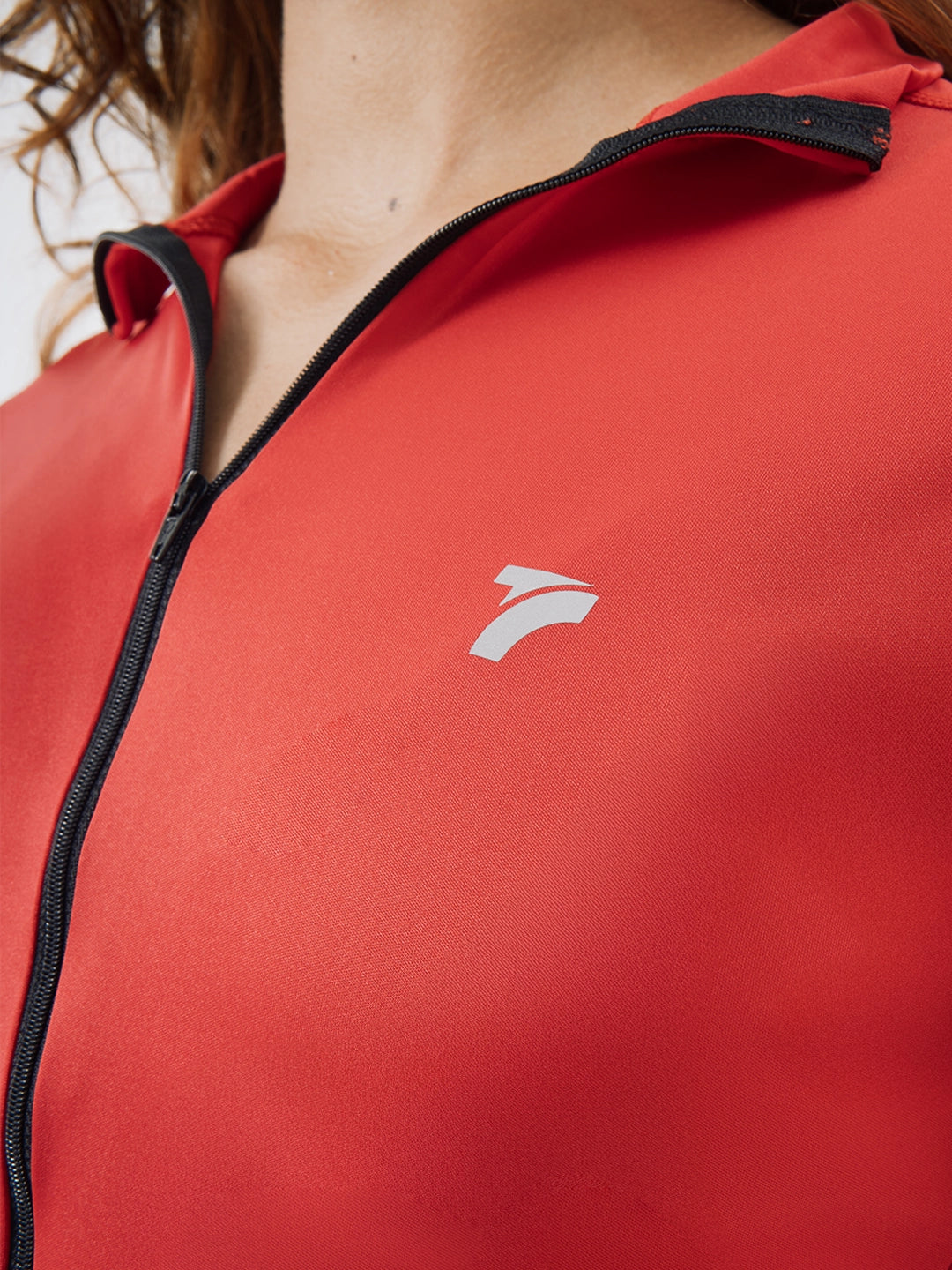 Buzo Manga Larga para running de Mujer Rolling Pro - Rojo