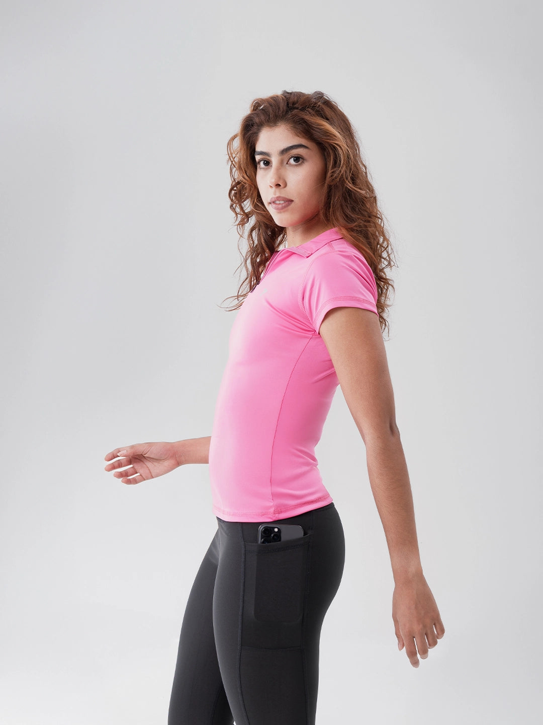 Camiseta Deportiva de Mujer Rolling - Magenta Luminoso