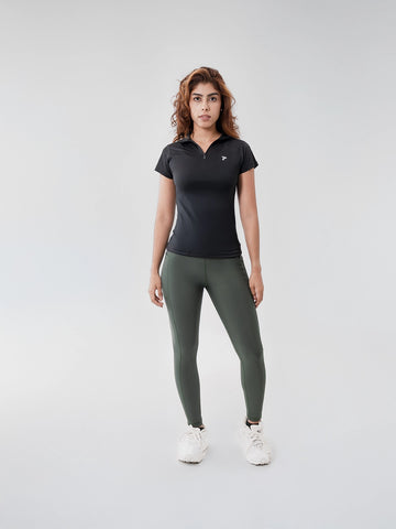 Camiseta Deportiva de Mujer Rolling - Negro