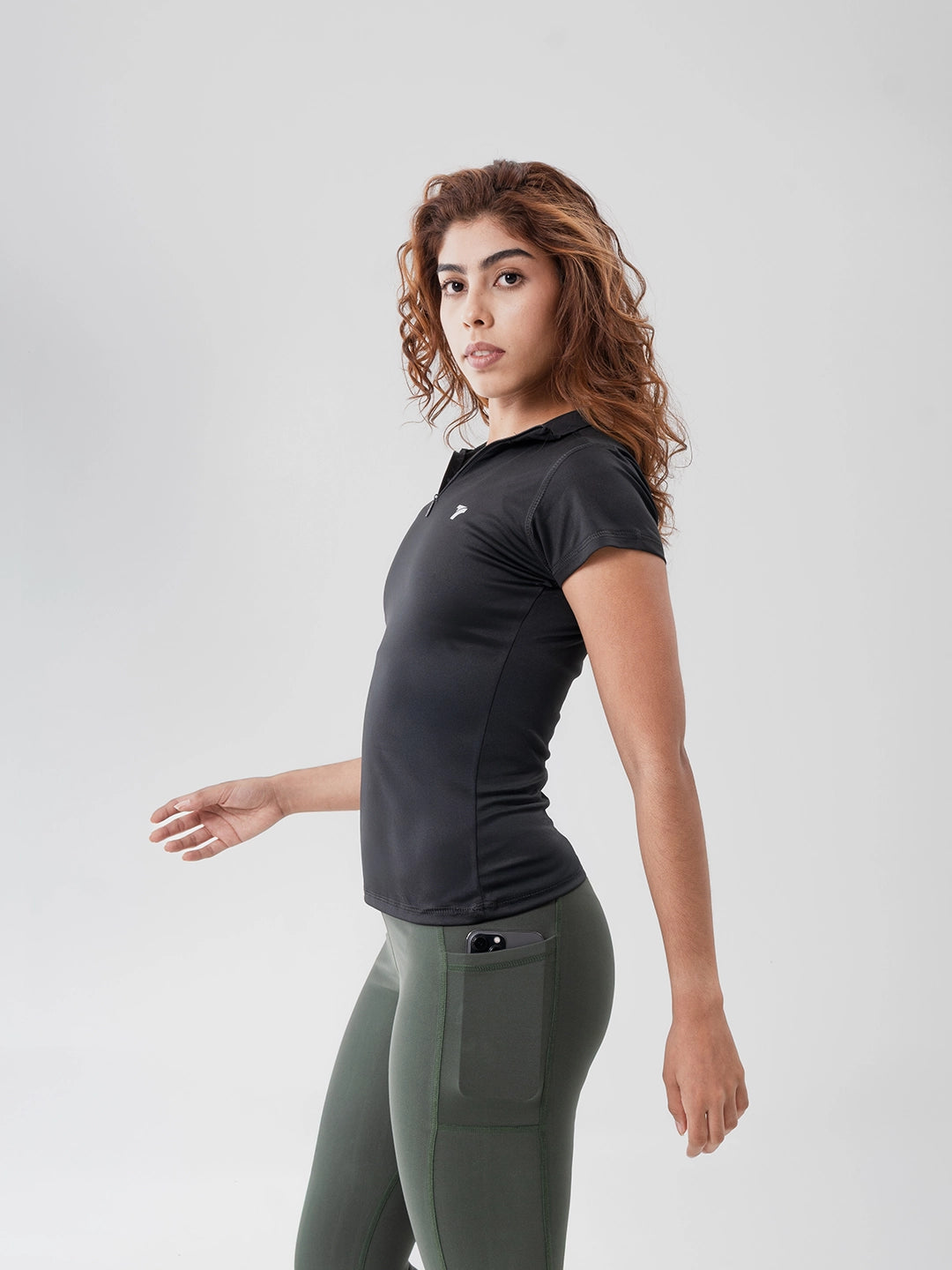 Camiseta Deportiva de Mujer Rolling - Negro