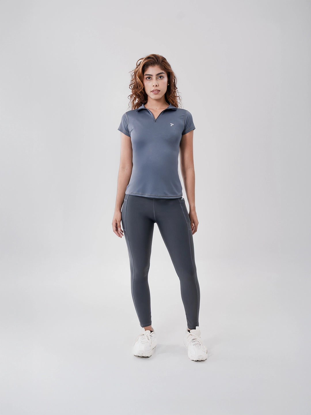 Camiseta Deportiva de Mujer Rolling - Gris Oscuro