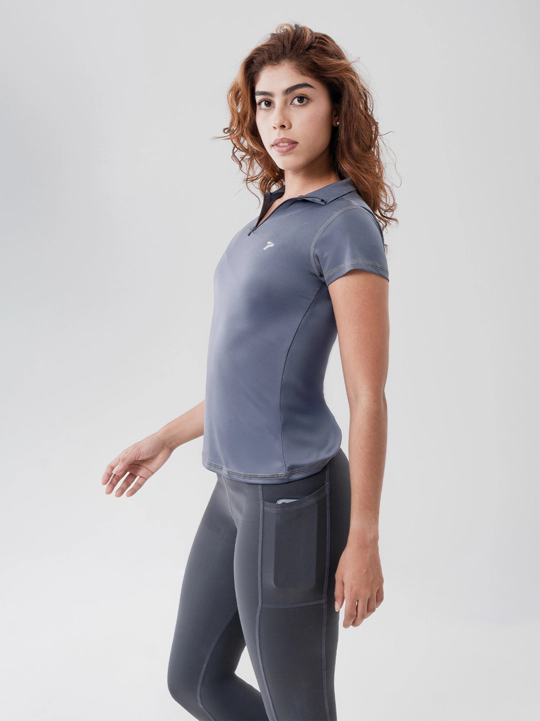 Camiseta Deportiva de Mujer Rolling - Gris Oscuro