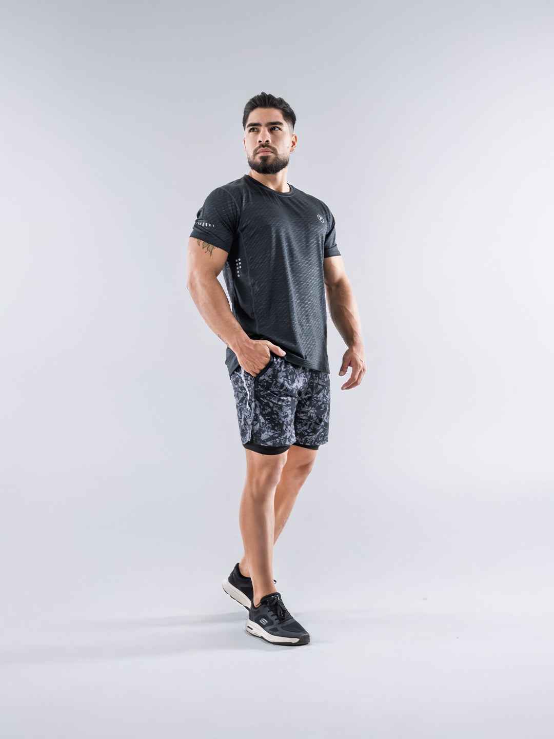 Camiseta Deportiva Quick Dry de Hombre para Running y Outdoor – Gris Oscuro