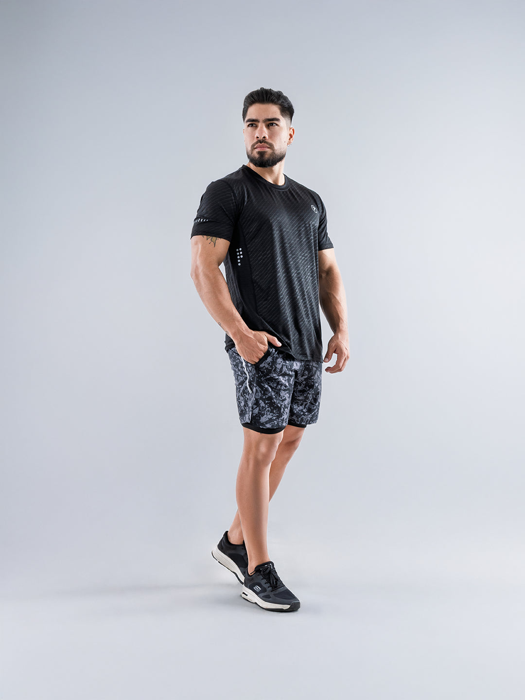 Camiseta Deportiva Quick Dry de Hombre para Running y Outdoor – Negro