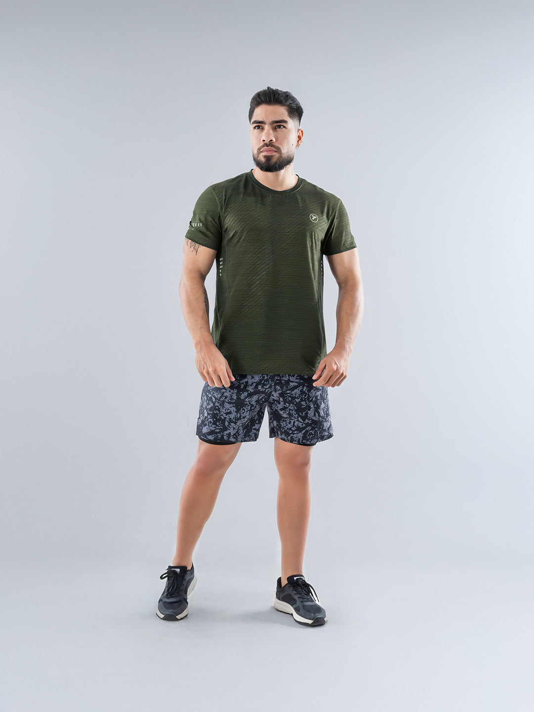 Camiseta Deportiva Quick Dry de Hombre para Running y Outdoor – Verde Militar