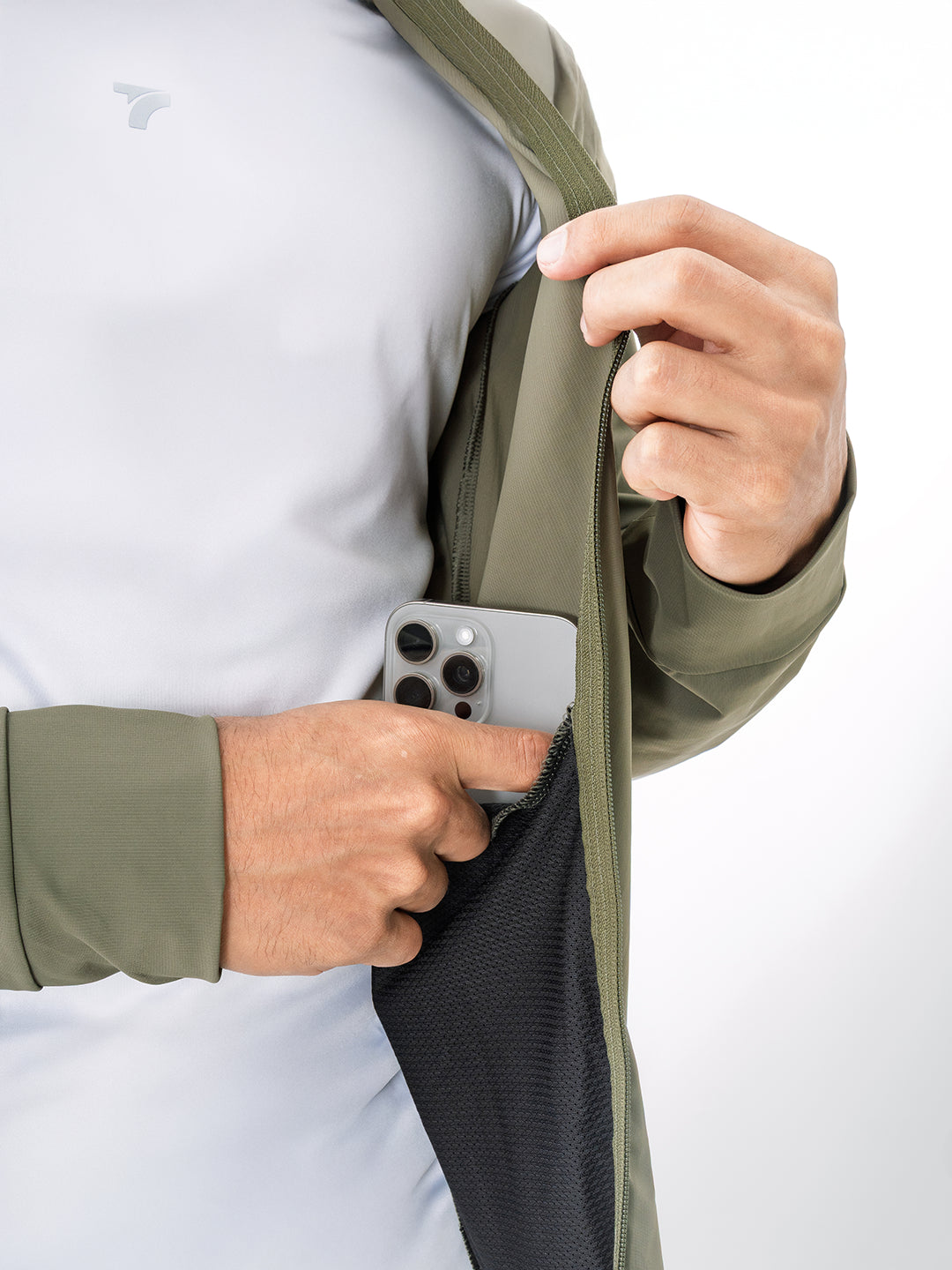 Chaqueta Deportiva para running de Hombre Velox - Verde Militar