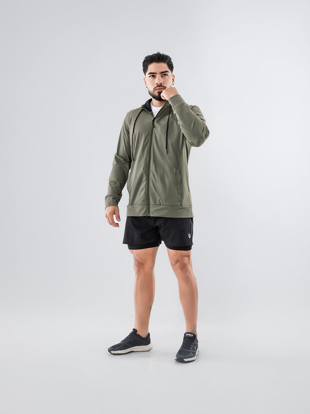 Chaqueta Deportiva para running de Hombre Velox - Verde Militar