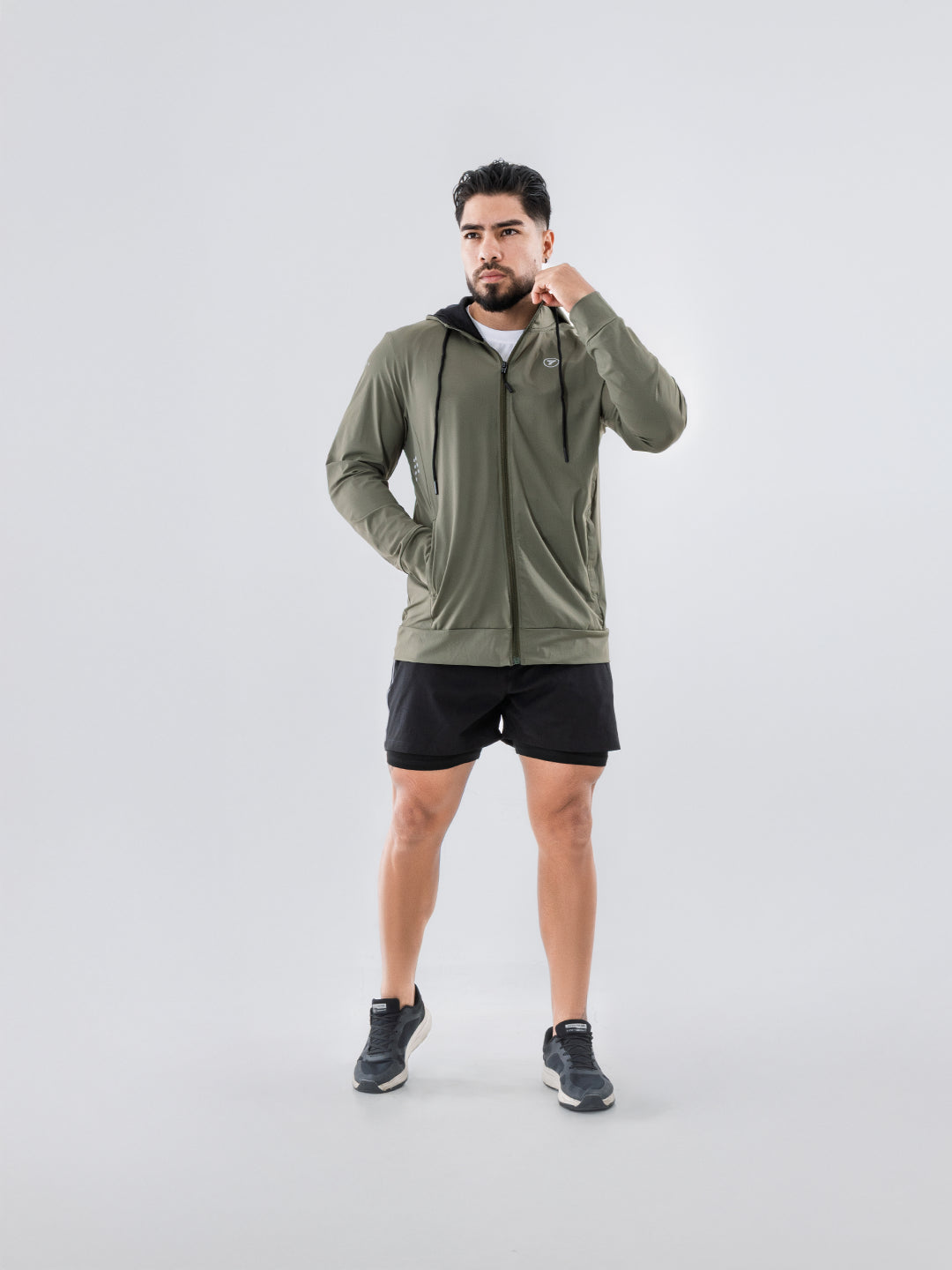 Chaqueta Deportiva para running de Hombre Velox - Verde Militar