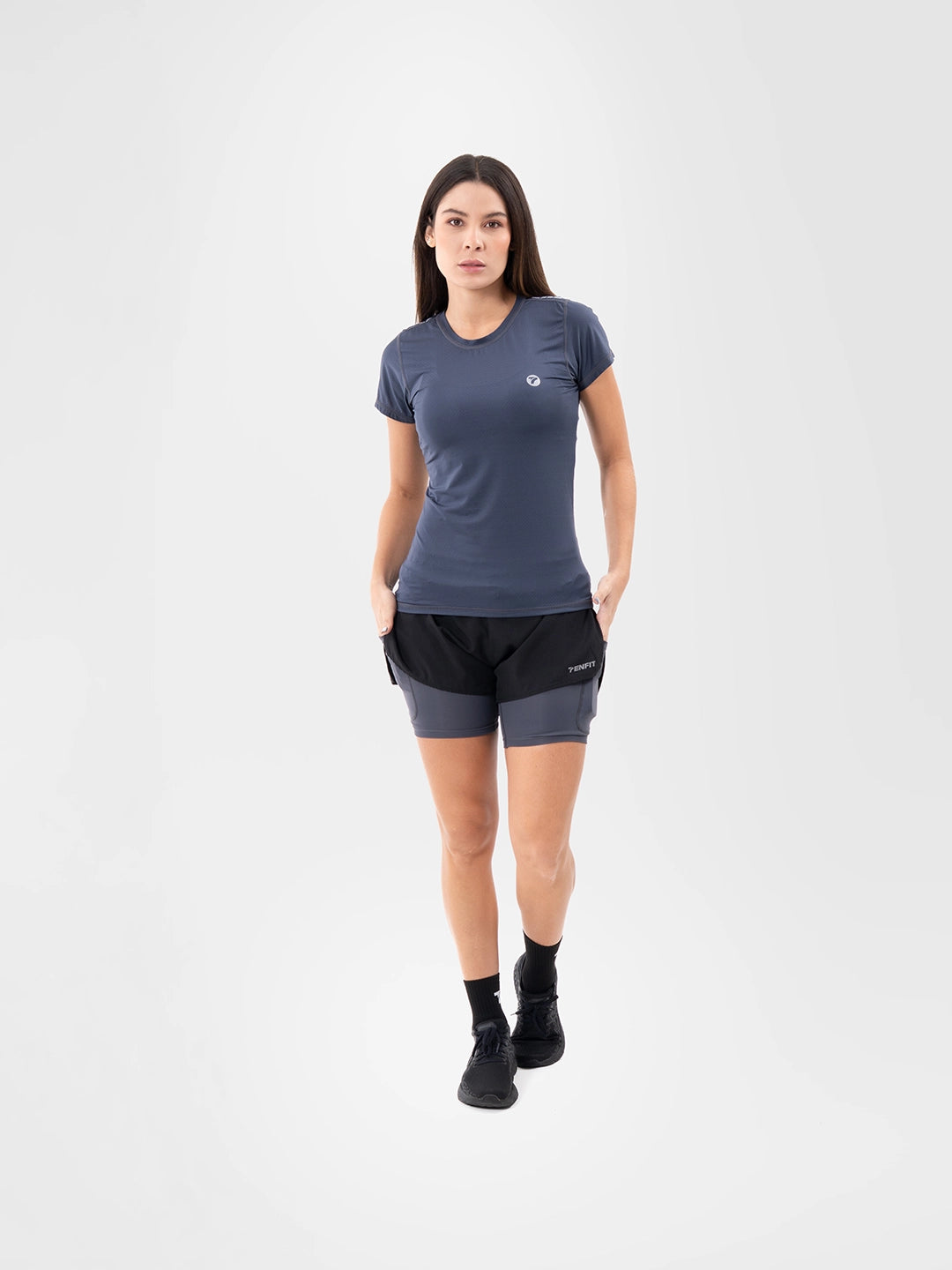 Camiseta Deportiva de Mujer Quick Dry - Azul Indigo