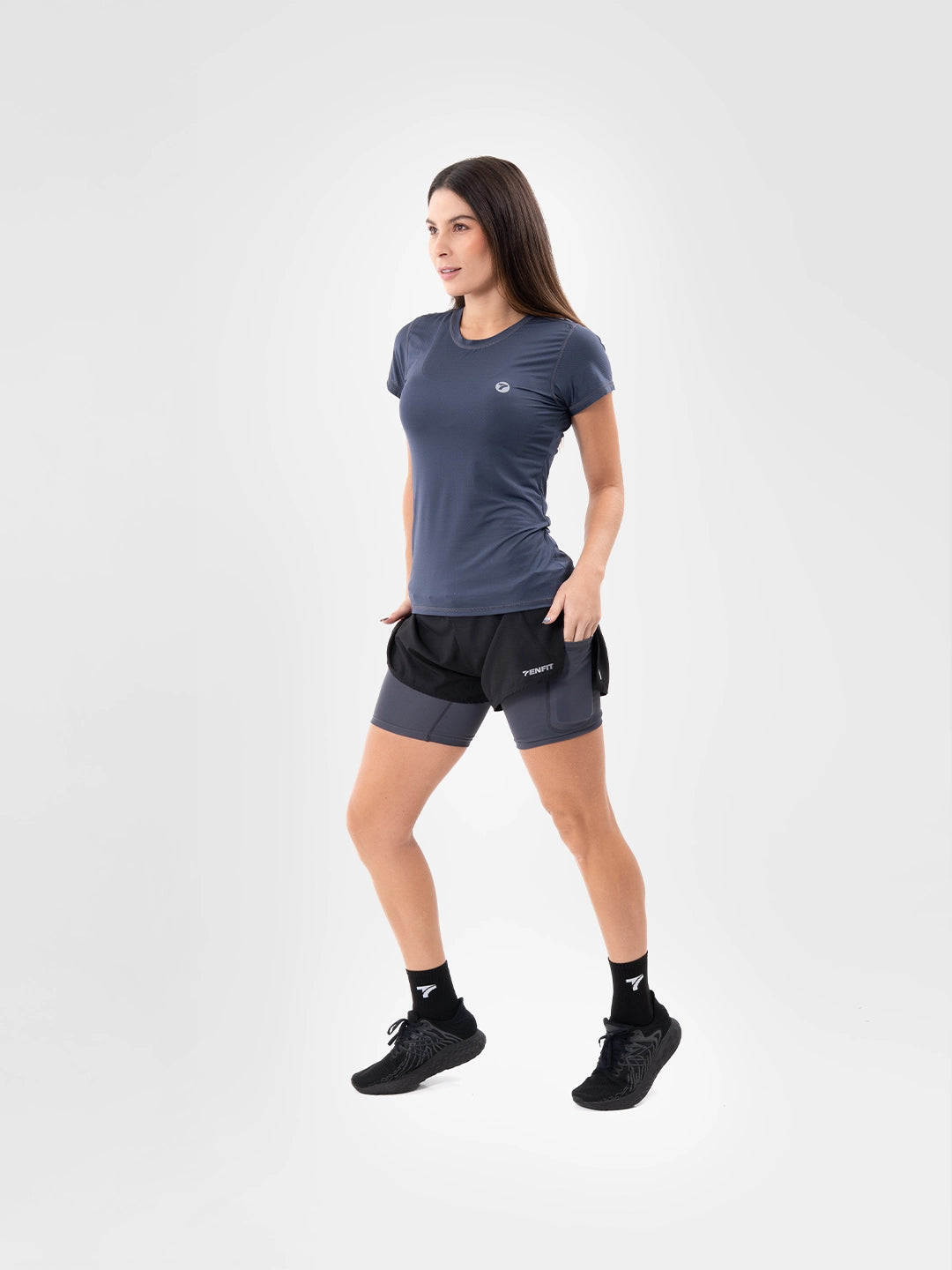 Camiseta Deportiva de Mujer Quick Dry - Azul Indigo