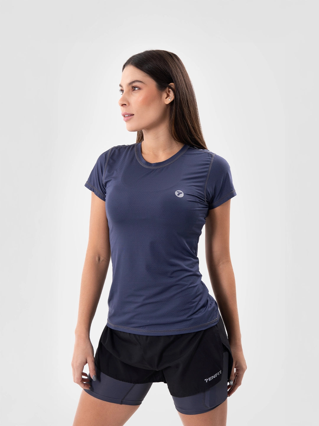 Camiseta Deportiva de Mujer Quick Dry - Azul Turquí